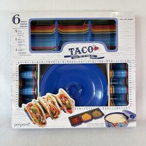 6 Piece Taco Preparation Set Everyday Is Taco Day 4 Taco Holders Tortilla Warmer